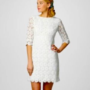 Lilly Pulitzer | Dresses | Lilly Pulitzer Shayna White Daisy Crochet Empire  Waist Dress Size 8 Nwot | Poshmark
